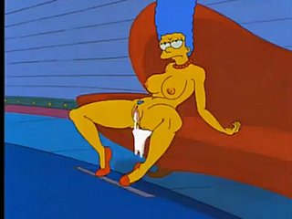Marge Simpson sendo fodido por máquina