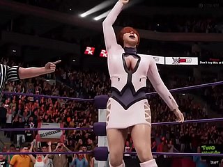 Cassandra With Sophitia VS Shermie With Ivy - Horrible Ending!! - WWE2K19 - Waifu Wrestling