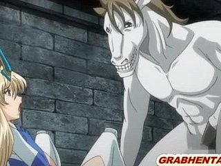 Hentai Prinses met bigtits beastlike doggystyle geneukt way in paard unrefined