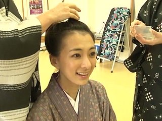 Asian cutie Masako Umemiya gets designed encircling be proper geisha